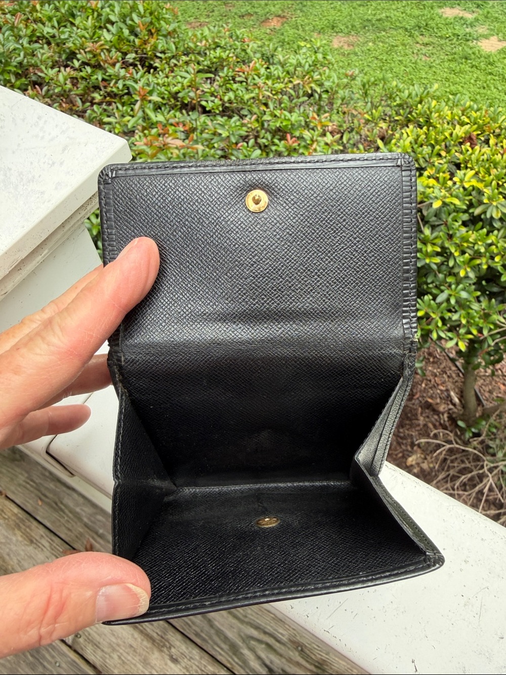 Louis Vuitton Auth Vintage Black Epi Elise Compact Snap Wallet w COA - Picture 17 of 17